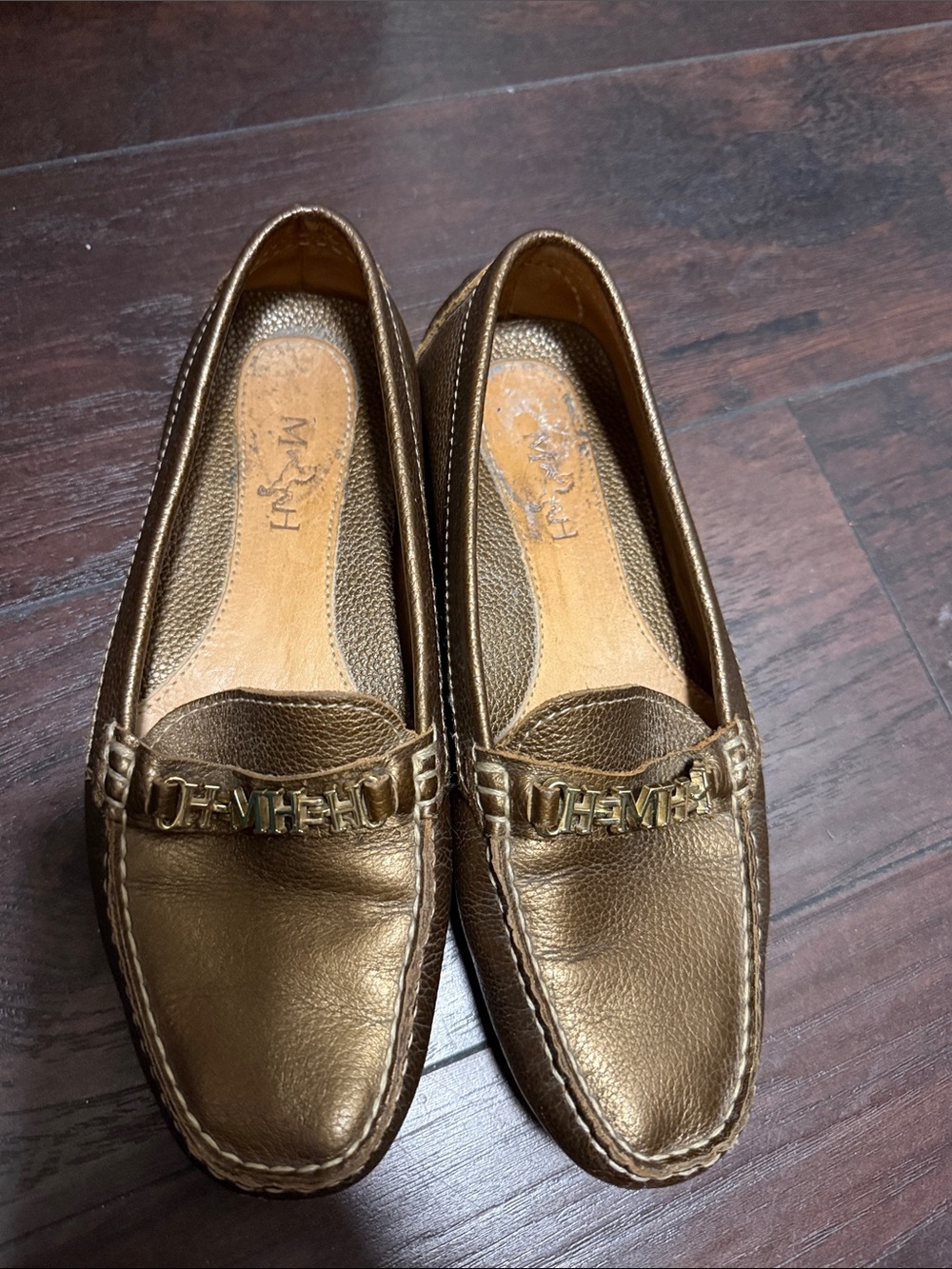Women’s Drivers Metallic Slip-On Loafers with Decorative Bit Maus and Hoffman